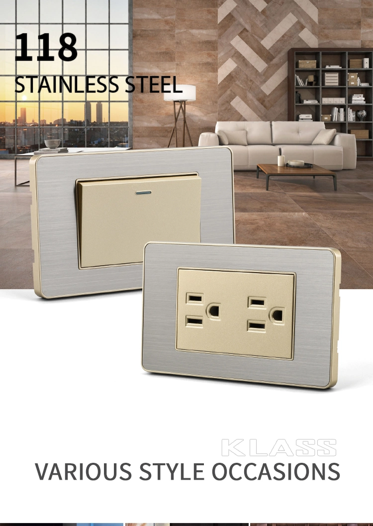 Us Standard 1gang Switch+Thailand Socket for Home